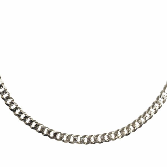 Unisex .925 Silver Cubank link Necklace - Picture 5 of 7